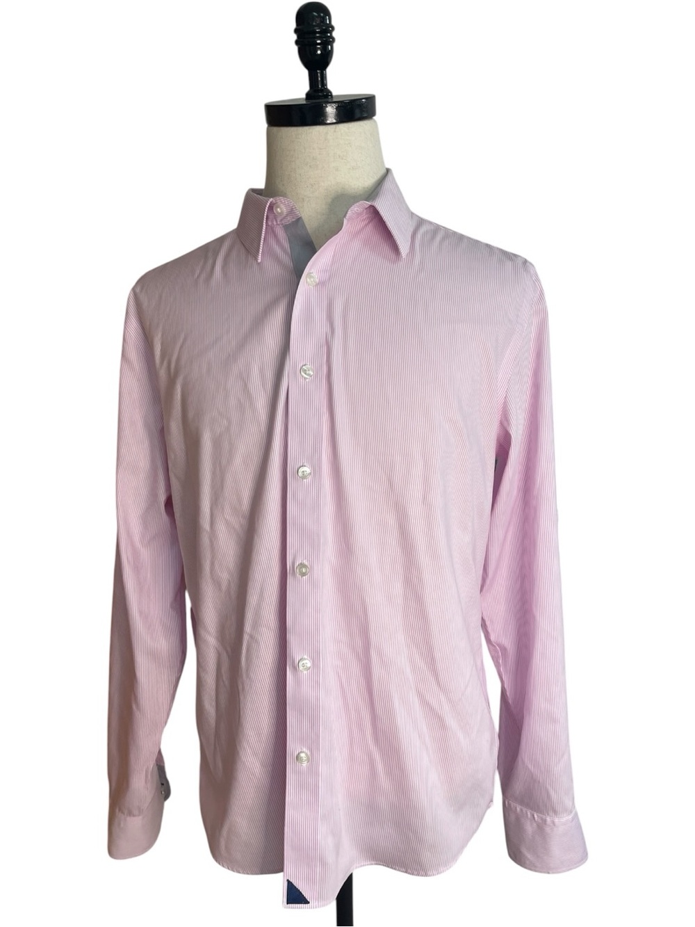 UNTUCKit Douro Wrinkle Free Slim Fit Button Down Shirt Pink White